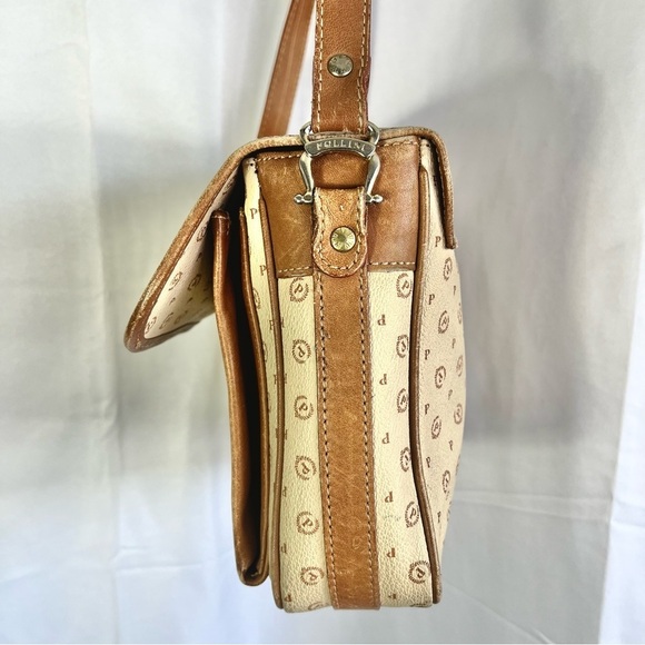 POLLINI LEATHER BROWN TAN BAG VINTAGE CROSSBODY BAG MEDIUM  BAG - Picture 14 of 16